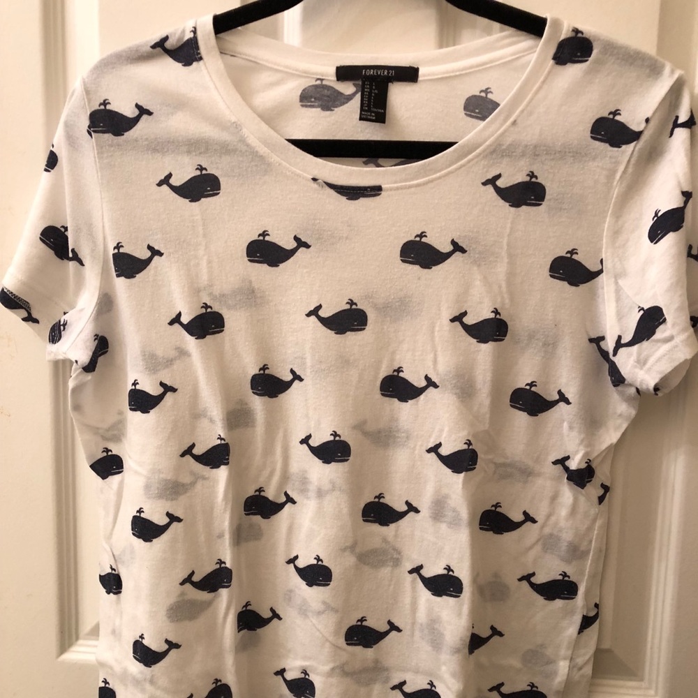 Whale Print T shirt